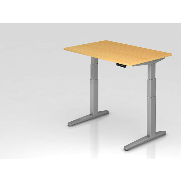 Hammerbacher Büro Schreibtisch Stehtisch höhenverstellbar 120x80 cm Modell XBHM12 mit Memory-Schalter