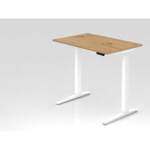 Hammerbacher Büro Schreibtisch Stehtisch höhenverstellbar 120x80 cm Modell XBHM12 mit Memory-Schalter