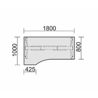 Elektro Flex Schreibtisch Freiform rechts oder links elektrisch höhenverstellbar 1800 x 800/1000 mm diverse Dekore