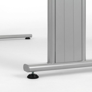 Gera PC-Schreibtisch Bürotisch C Fuß Flex links höhenverstellbar 1800x800/1000x680-820mm ahorn buche lichtgrau weiß