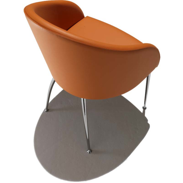 Design Lounge Mehrzwecksessel Kameo 4-Fußgestell verchromt Stoff