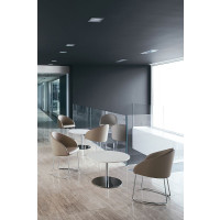 Design Lounge Mehrzwecksessel Kameo 4-Fußgestell verchromt Stoff