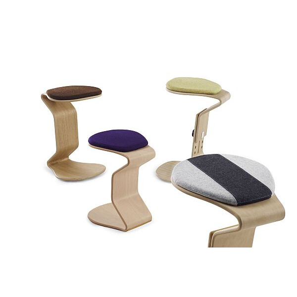 Ercolino - small mit flachem Sitzpolster Oberfläche Buche furniert geölt