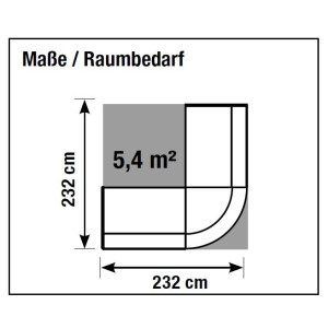 Kerkmann Winkeltheke Bari (B)2350 x(T)2350x(H)1120mm