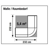 Kerkmann Winkeltheke Bari (B)2350 x(T)2350x(H)1120mm