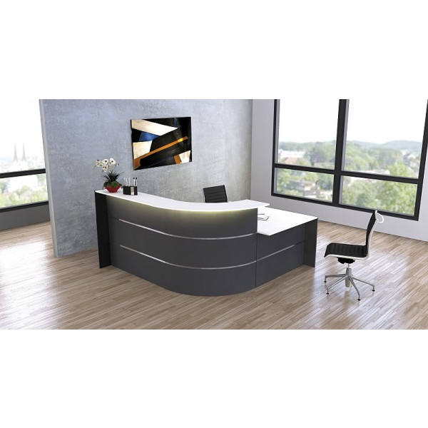 Kerkmann L-Theke Bari 3569 f.1-2 Personen mit Beratungsplatz (B)2350x(T)2000x(H)1120mm
