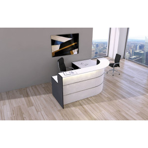 Kerkmann L-Theke Bari 3569 f.1-2 Personen mit Beratungsplatz (B)2350x(T)2000x(H)1120mm