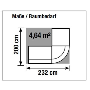 Kerkmann L-Theke Bari 3569 f.1-2 Personen mit Beratungsplatz (B)2350x(T)2000x(H)1120mm
