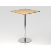 Bistro Tisch Stehtisch Besprechungstisch 08 chrom quadratische Tischplatte 80x80cm