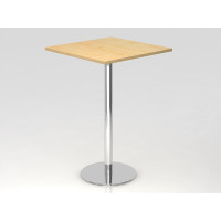 Bistro Tisch Stehtisch Besprechungstisch 08 chrom quadratische Tischplatte 80x80cm