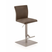 Edler Barhocker Tresenhocker Buono KM Gestell perlgraumetallic Kunstleder