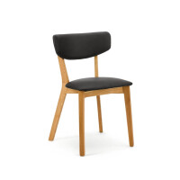 Edler Design Esszimmerstuhl Lea 1 Gestell Holz Kunstleder