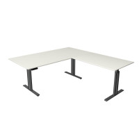 Kerkmann Schreibtisch Sitz-Stehtisch MOVE 3 elegant 200x100x72-120cm mit Anbauelement elektr. höhenverstellbar