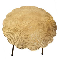 Beistelltisch Metall Dekotisch Hilton ø 35 x H 45 cm rund Aluminium mit Struktur silber od. gold