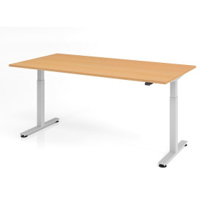 Büro Schreibtisch Stehtisch höhenverstellbar 200x100 cm Modell XMST2E mit Tast-Schalter