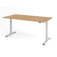 Büro Schreibtisch Stehtisch höhenverstellbar 200x100 cm Modell XMST2E mit Tast-Schalter