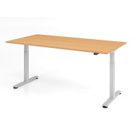 Büro Schreibtisch Stehtisch höhenverstellbar 200x100 cm Modell XMST2E mit Tast-Schalter