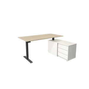 Kerkmann Schreibtisch Sitz- /Stehtisch Move 1 anthrazit mit Sideboard