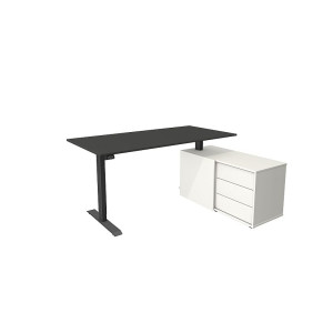 Kerkmann Schreibtisch Sitz- /Stehtisch Move 1 anthrazit mit Sideboard