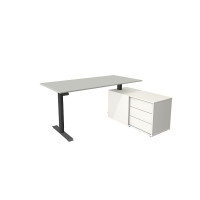 Kerkmann Schreibtisch Sitz- /Stehtisch Move 1 anthrazit mit Sideboard