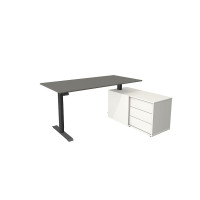 Kerkmann Schreibtisch Sitz- /Stehtisch Move 1 anthrazit mit Sideboard