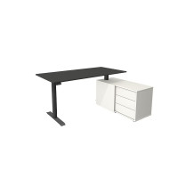 Kerkmann Schreibtisch Sitz- /Stehtisch Move 1 anthrazit mit Sideboard
