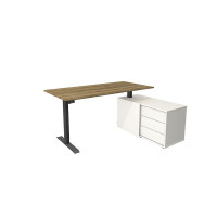 Kerkmann Schreibtisch Sitz- /Stehtisch Move 1 anthrazit mit Sideboard