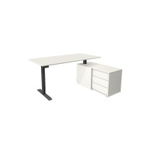 Kerkmann Schreibtisch Sitz- /Stehtisch Move 1 anthrazit mit Sideboard
