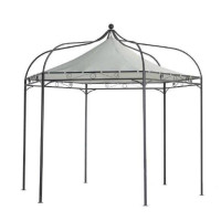 Pavillon Modena 6-eckig mit Dach ecru D:320cm
