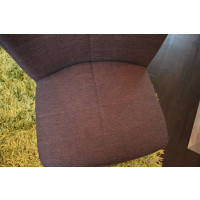 Toms Trendmoebel Sessel Relaxsessel Retrosessel Dobby II Massiv Stoff Chilly 04 dunkelbraun