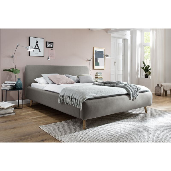 Polsterbett Bett MATTIS Stoffbezug Aspen