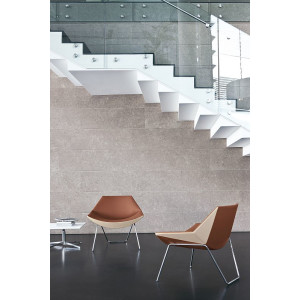 Kastel Design Lounge Sessel Mehrzwecksessel Kayak 4-Fußkreuz verchromt einfarbig niedrige Lehne