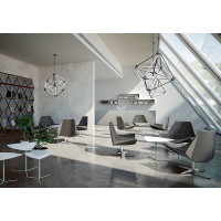 Kastel Design Lounge Sessel Mehrzwecksessel Kayak 4-Fußkreuz verchromt einfarbig niedrige Lehne