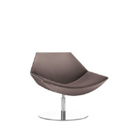 Kastel Design Lounge Sessel Mehrzwecksessel Kayak 4-Fußkreuz verchromt einfarbig niedrige Lehne
