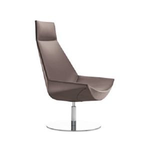 Kastel Design Lounge Sessel Mehrzwecksessel Kayak 2 Beine und Kufengestell verchromt zweifarbig hohe Lehne
