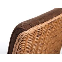 Rattanstuhl Esszimmerstuhl Stühle Antonio  Wildlederoptik prairie braun