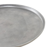 Beistelltisch Metall rund ø 44x53 cm Dekotisch Adlon silber mit Design Mittelfuß Aluminium