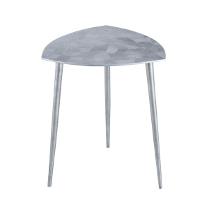 Beistelltisch Metall Dekotisch Alster 40x45x40 cm dreieckig klass. Design Aluminium silber