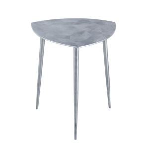 Beistelltisch Metall Dekotisch Alster 40x45x40 cm dreieckig klass. Design Aluminium silber