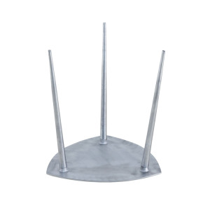 Beistelltisch Metall Dekotisch Alster 40x45x40 cm dreieckig klass. Design Aluminium silber