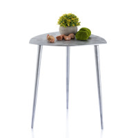 Beistelltisch Metall Dekotisch Alster 40x45x40 cm dreieckig klass. Design Aluminium silber
