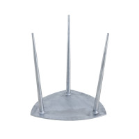 Beistelltisch Metall Dekotisch Alster 40x45x40 cm dreieckig klass. Design Aluminium silber