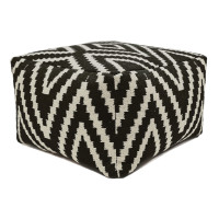 Sitzwürfel Fußhocker Sitzhocker 55x37x55 cm Pouf Kelim Bodenkissen Peru schwarz