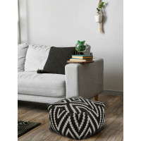 Sitzwürfel Fußhocker Sitzhocker 55x37x55 cm Pouf Kelim Bodenkissen Peru schwarz