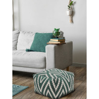 Sitzwürfel Fußhocker Sitzhocker 55x37x55 cm Pouf Kelim Bodenkissen Peru  türkis