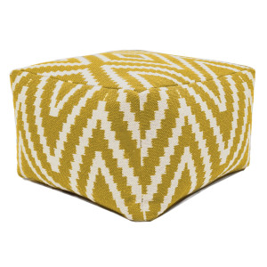 Sitzwürfel Fußhocker Sitzhocker 55x37x55 cm Pouf Kelim Bodenkissen Peru gelb
