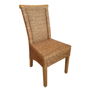 Esszimmer Stuhl Rattanstuhl Esstisch Stuhl Perth braun Korbstuhl