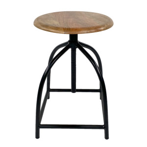 Drehhocker Set 2 Stück Barhocker Hocker Drehstuhl höhenverstellbar Liverpool Holz Metall-Gestell