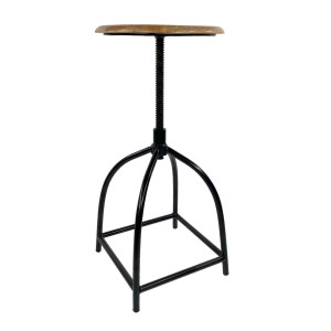 Drehhocker Set 2 Stück Barhocker Hocker Drehstuhl höhenverstellbar Liverpool Holz Metall-Gestell