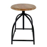 Drehhocker Set 2 Stück Barhocker Hocker Drehstuhl höhenverstellbar Liverpool Holz Metall-Gestell